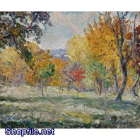 TSD3523 - Tranh sơn dầu cây cối mùa thu